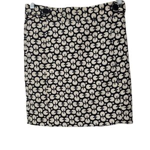 Banana Republic Mini Skirt Cream/Black sz 2